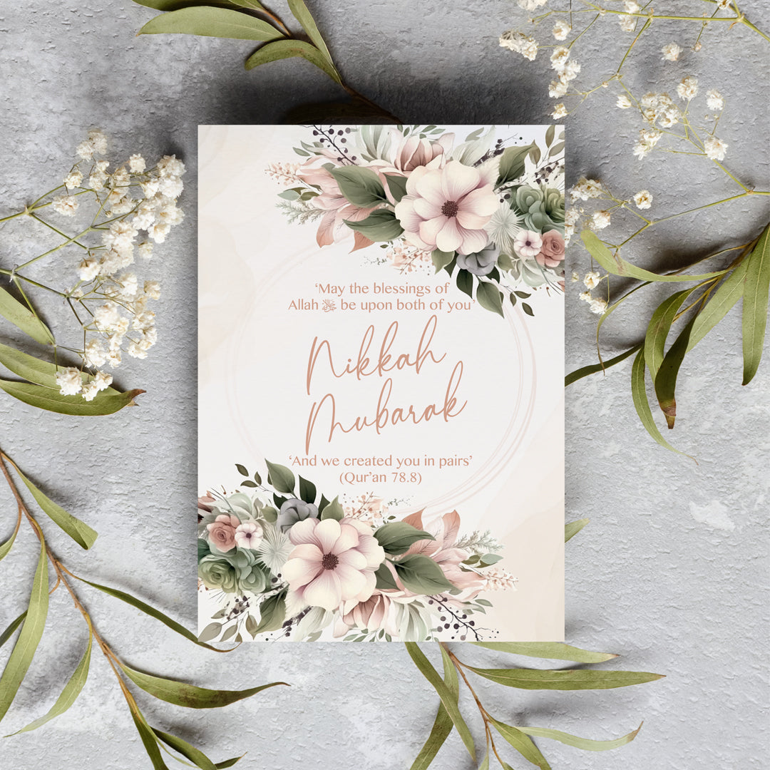 Nikkah Mubarak Card